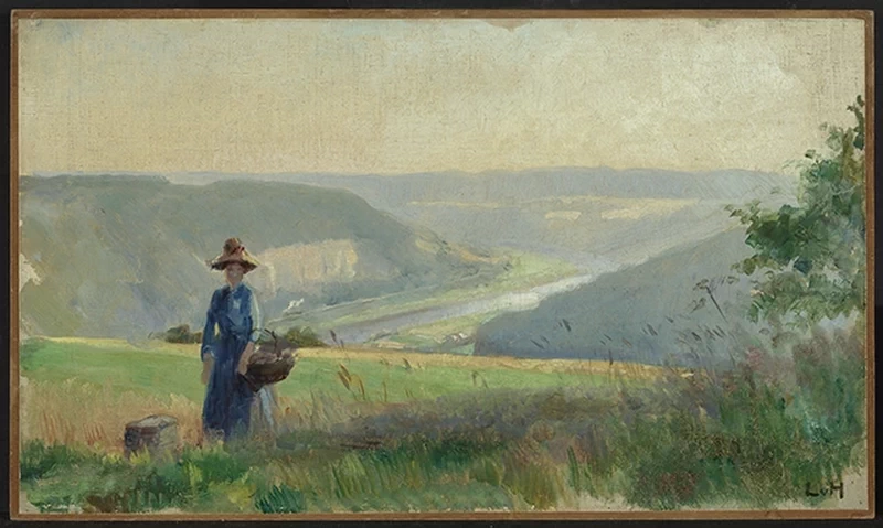 Veduta della valle dell'Elba vicino a Königstein - Galleria statale d'arte a Karlsruhe